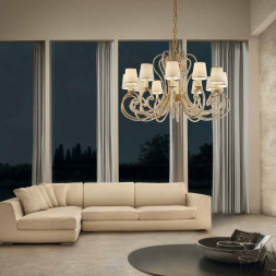 Люстра Masiero Cristalis 12 V99 SAT/14/ECRU CUT CRYSTAL