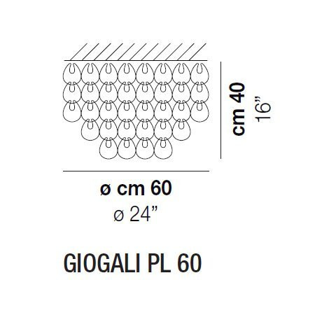 Потолочный светильник Vistosi Giogali PL 60 E27 CR/TR CR