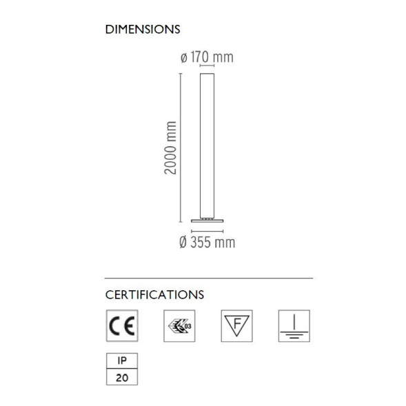 Напольный светильник Flos Stylos F6310004