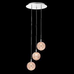 Подвесной светильник Renzo Del Ventisette Ohlala L14534/3 DEC. CROMO CRISTALLO ROSA