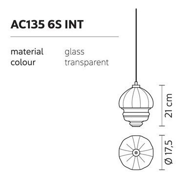 Стеклянный подвесной элемент Karman Ceraunavolta AC135 6S INT