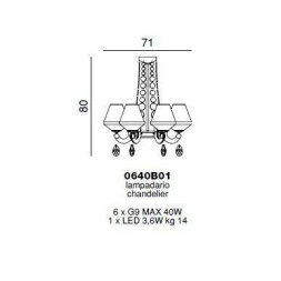 Люстра Beby Group Euphoria 0640B01 Light gold 024 Emerald Gold Leaf