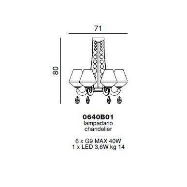 Люстра Beby Group Euphoria 0640B01 Light gold 024 Emerald Gold Leaf