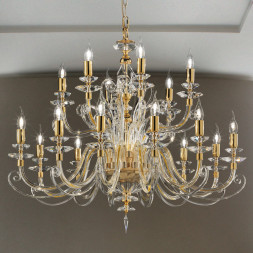 Люстра Euroluce Alicante L12+6 gold Clear