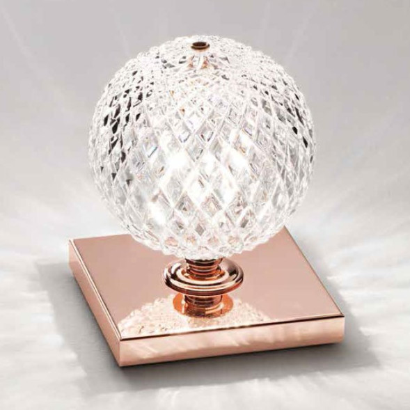 Настольная лампа Renzo Del Ventisette Ohlala LVP14534/1 DEC. ORO ROSA CRISTALLO TRASPARENTE