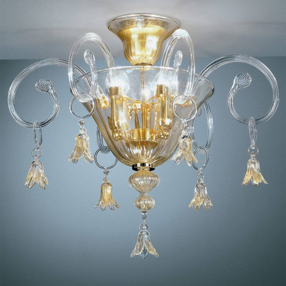 Потолочный светильник Vetri Lamp 90/PL Cristallo/Oro