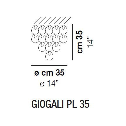 Потолочный светильник Vistosi Giogali PL 35 E14 CR/TR CR