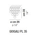 Потолочный светильник Vistosi Giogali PL 35 E14 CR/TR CR