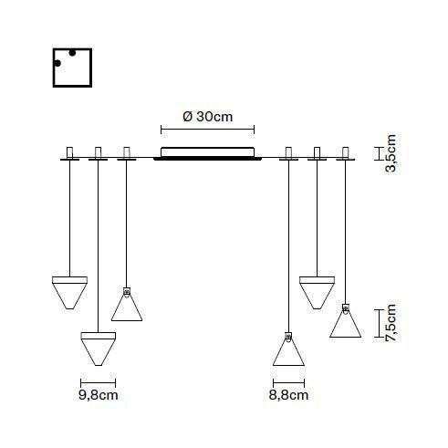 Подвесной светильник Fabbian Tripla F41 G03 21