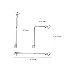 Бра Artemide Tolomeo A0460W50