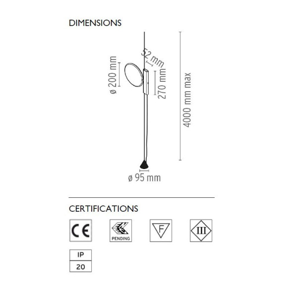 Подвесной светильник Flos OK Chrome F4640057