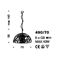 Подвесной светильник IDL Weave 490/70 gold