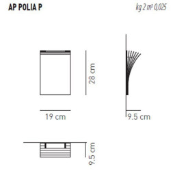 Настенный светильник Axo Light Polia AP POLIA P Bianco/Grigio basalto APPOLIAPGRXXR7S