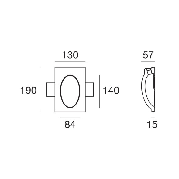 Встраиваемый светильник Linea Light Gypsum 60815W00