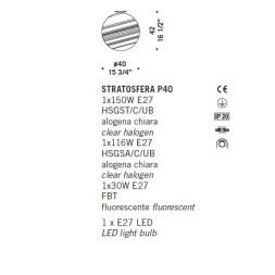 Потолочный светильник De Majo STRATOSFERA P40 0STRA0P40