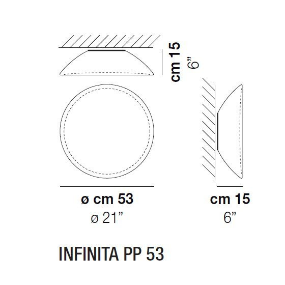 Потолочный светильник Vistosi Infinita PP 53 E27 BC BC