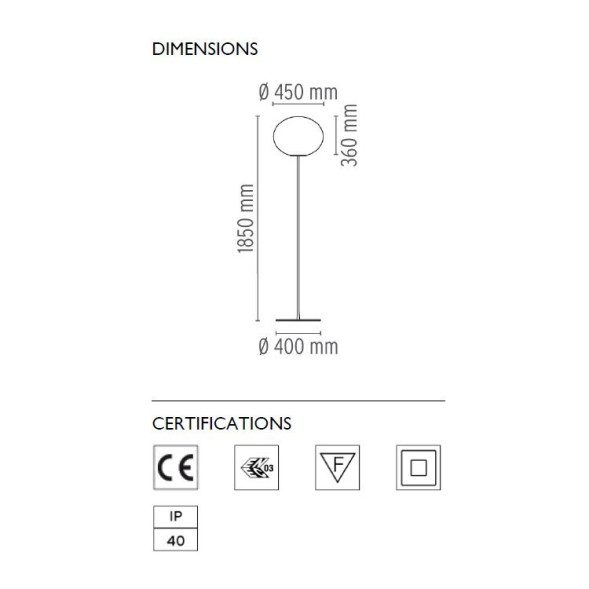 Торшер Flos Glo-Ball F3 F3030000