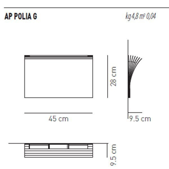 Бра Axo Light AP POLIA G BC APPOLIAGBCXXR7S