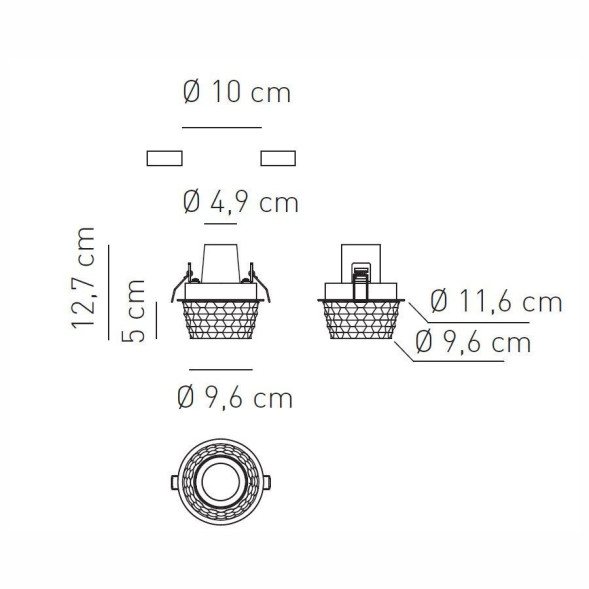 Встраиваемый светильник Axo Light Fedora FA FEDORA FAFEDORAXXXXGU1