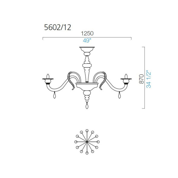 Люстра Barovier&amp;Toso Fez 5602/12/OO