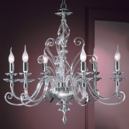 Люстра Euroluce Alicante L6 silver Clear