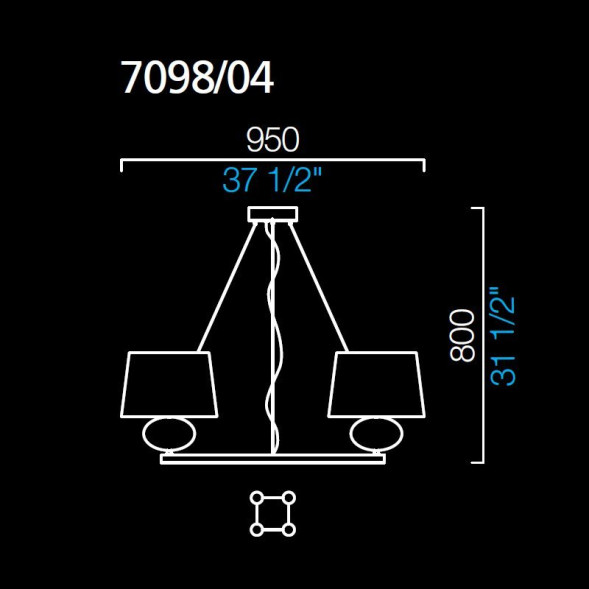 Подвесной светильник Barovier&amp;Toso Matrioska 7098/04/EL/BB