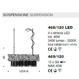 Подвесной светильник IDL Corten 468/120LED silver corten with chrom