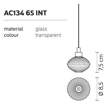 Стеклянный подвесной элемент Karman Ceraunavolta AC134 6S INT