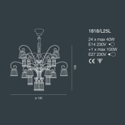 Люстра Bellart Casino 1818/L25L 01/P04
