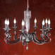 Люстра Euroluce Venice Superlux L8 silver black Scholer