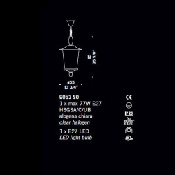 Подвесной светильник De Majo 9053 S0 090530S00