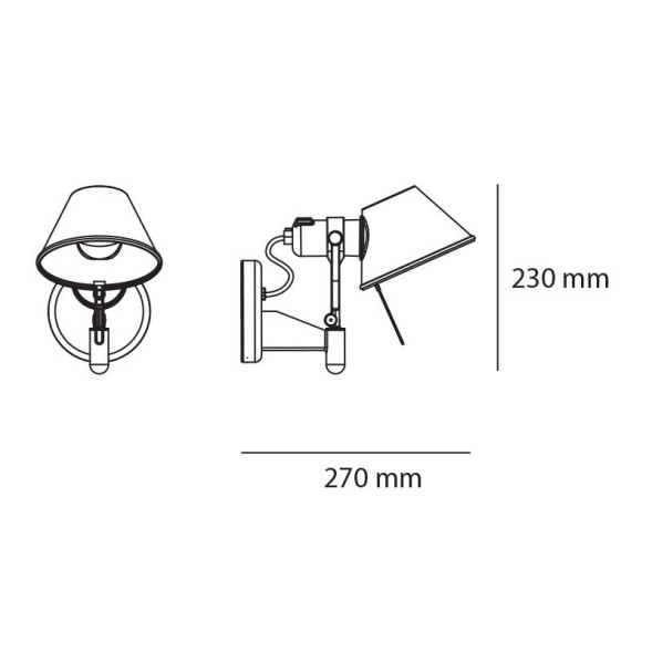 Бра Artemide Tolomeo A0447W50