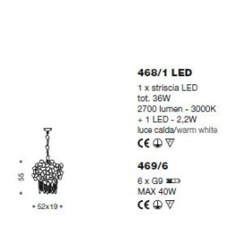 Подвесной светильник IDL Corten 469/6 brown corten LED