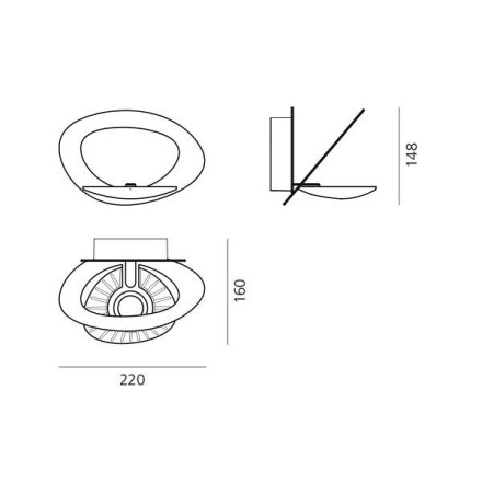 Настенный светильник Artemide Pirce Mirco Gold 1248020A