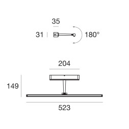 Настенный светильник Linea Light Straight 8208