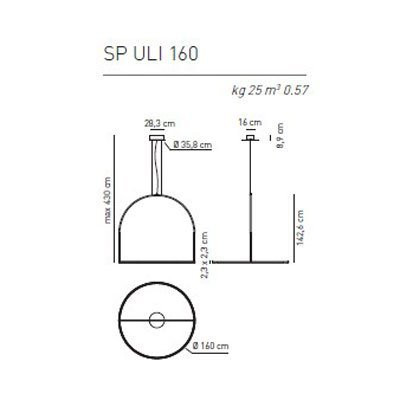 Подвесной светильник Axo Light U-Light SP ULI 160 LED RU XX