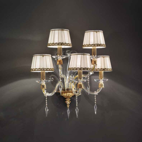 Бра Euroluce Midha Alicante A5 Gold Clear Shade