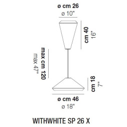 Подвесной светильник Vistosi WithWhite SP 26 X E27 BC BC