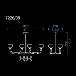 Люстра Barovier&amp;Toso Twins 7226/08/BC