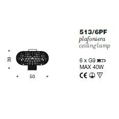 Потолочный светильник IDL Weave 513/6PF pure steel