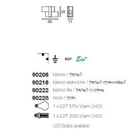Настенно-потолочный светильник Linea Light Triad 90228