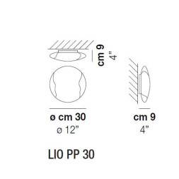 Потолочный светильник Vistosi Lio PP 30 E27 CR/BC BC