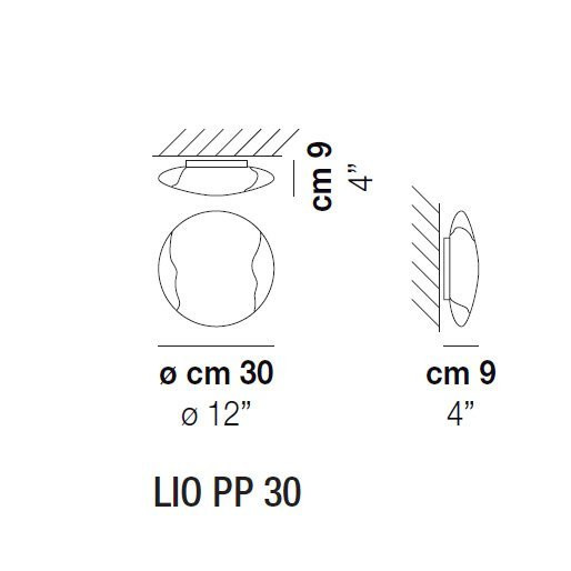 Потолочный светильник Vistosi Lio PP 30 E27 CR/BC BC