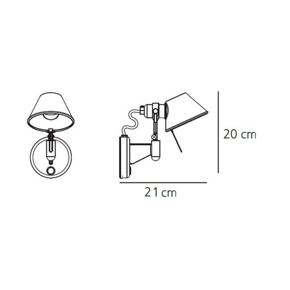 Бра Artemide Tolomeo A0435W00