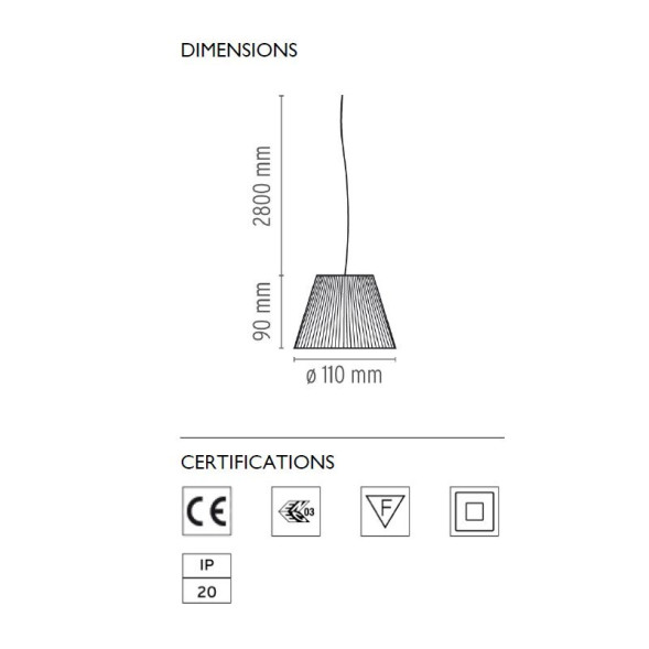 Подвесной светильник Flos Romeo Babe S F6124000