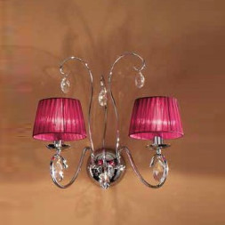 Бра Orion Leuchten WA 2-1093/2 Chrom + 2 Schirm 4461 Bordeaux