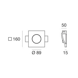 Встраиваемый светильник Linea Light Gypsum 60813N00