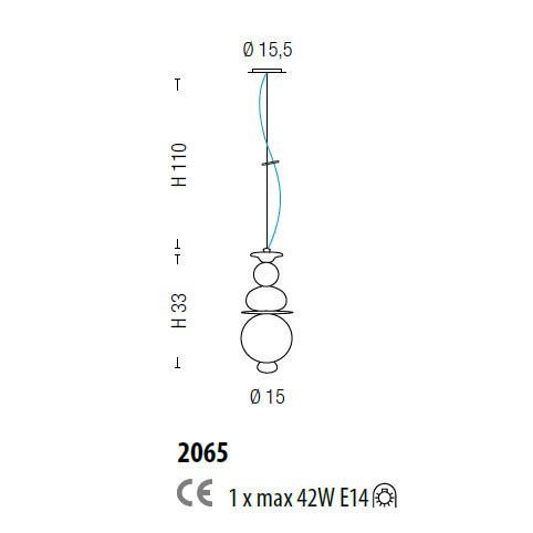 Подвесной светильник Sylcom Igloo 2065 D ORO