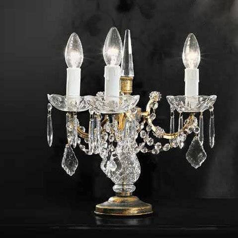 Настольная лампа Beby Group Old style 3285/3L Black gold CUT CRYSTAL