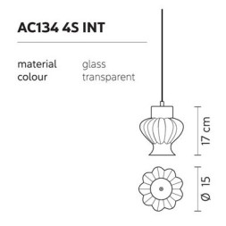 Стеклянный подвесной элемент Karman Ceraunavolta AC134 4S INT